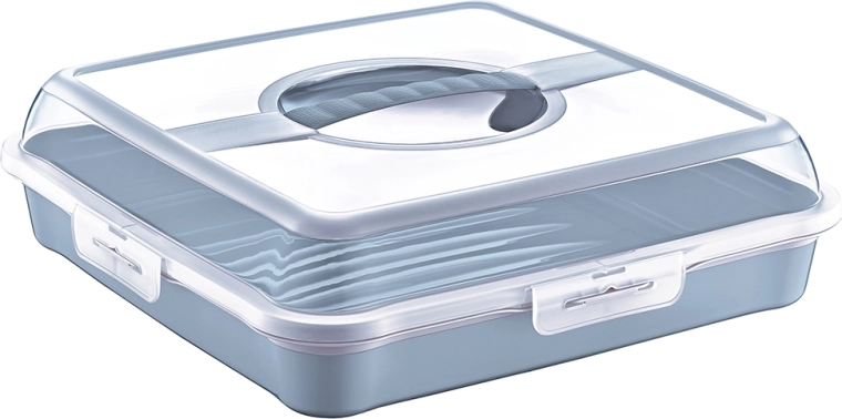 Tortų ir desertų laikymo bei transportavimo dėžė Party-Butler Nordic Blue 34,5 × 34,5 × 10,5 cm
