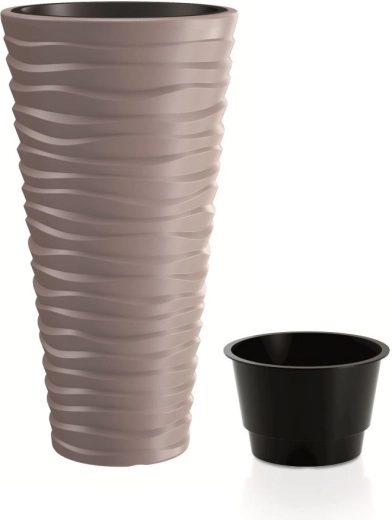 Vazonas Prosperplast Sand Slim mocca 54 l