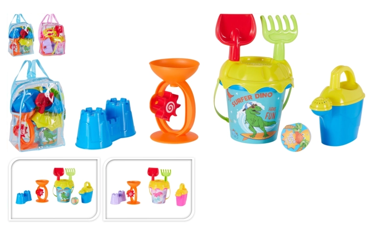 Set of 8-piece beach toys for kids