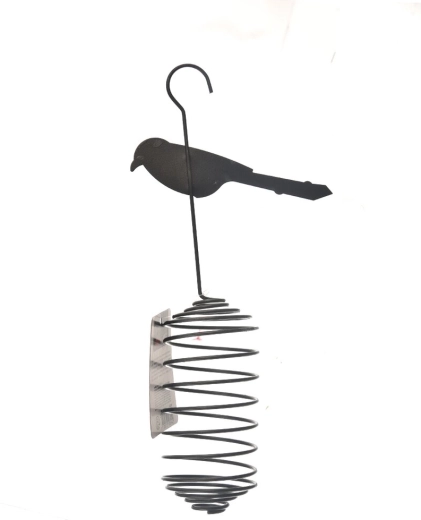 Metal bird feeder, black, 30 cm