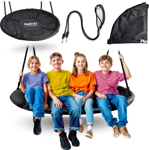 Apvali lizdinės sūpynės NEO SPORT 120 cm