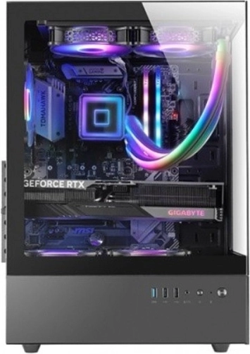 Mars MC-XO ATX PC case with FRGB fan, black