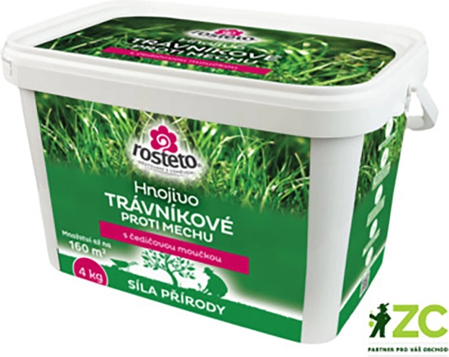 ROSTETO Fertilizer with basalt meal against moss for lawns 4 kg