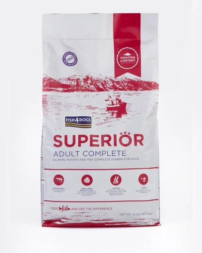 Fish4Dogs Superior granulės dideliems suaugusiems šunims su lašiša ir bulvėmis 1,5 kg