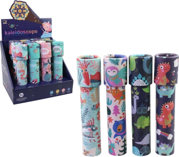 Kaleidoskopas vaikams – spalvingas plastikinis kaleidoskopas