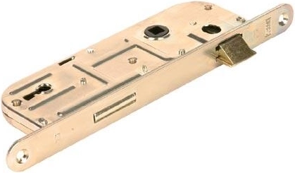 Mortise warded lock 90/60, reversible, white zinc, 2 keys