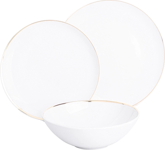 MariaPaula Moderna Gold dinnerware set, 18 pieces for 6 people