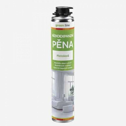 Low-expansion gun-applied mounting foam GREEN LINE 750 ml