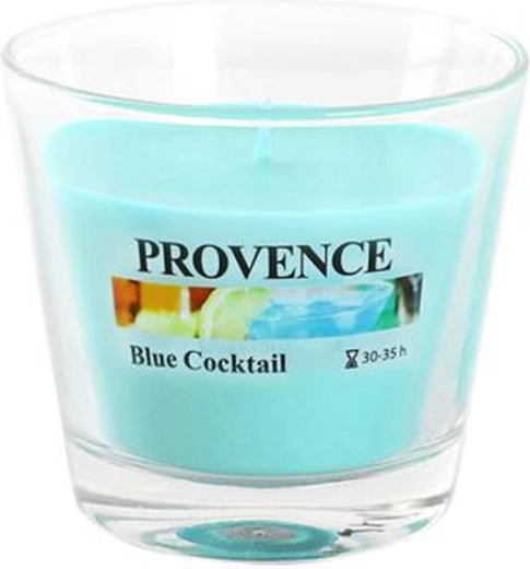 Scented Candle in Glass Provence Blue Cocktail 35 Hours