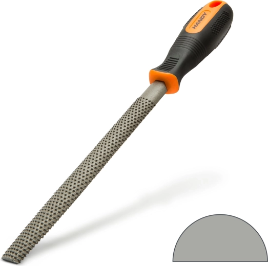 Semi-round wood rasp with medium coarseness