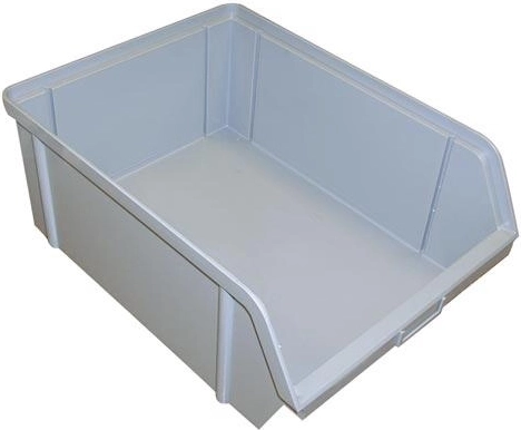 Tapered storage bin 200 × 150 × 122 mm, 10 kg, grey