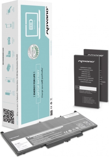 Laptop battery for Dell Latitude E7270/E7470 Movano 7200 mAh (55 Wh)