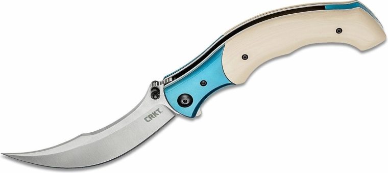 CRKT Ritual Ivory Blue folding pocket knife 11 cm