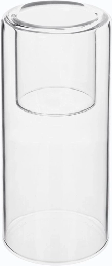 Clear glass tealight candle holder 14.5 cm