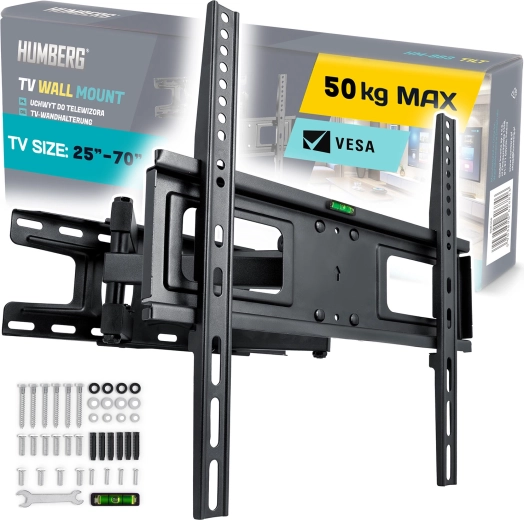 Sieninis TV laikiklis 25–70" Humberg, keliamoji galia 50 kg
