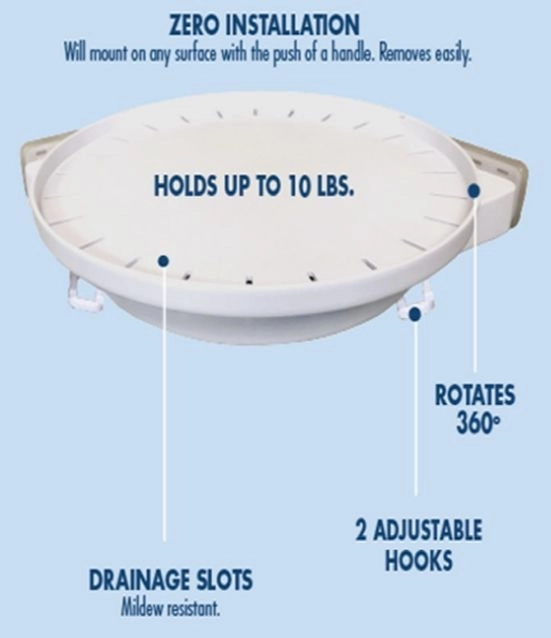 Pasukama kampinė lentyna su kabliukais