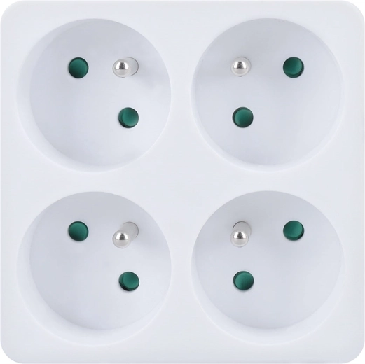 Solight power splitter 4 sockets white