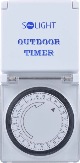 Solight lauko mechaninis 24 valandų laikmatis