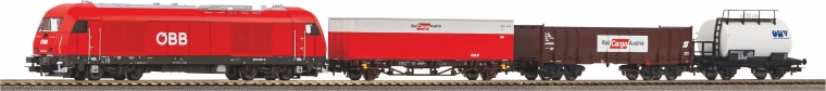 PIKO startinis rinkinys ÖBB Hercules su trimis krovininiais vagonais H0