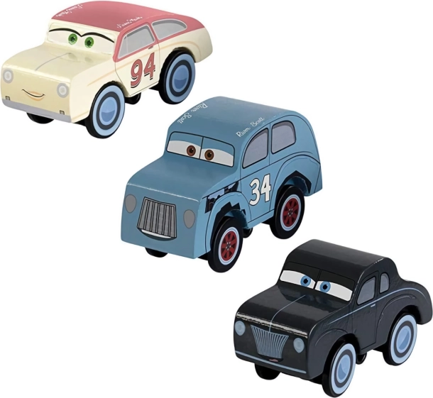 KidKraft Disney Auta – 3 medinių lenktynininkų rinkinys
