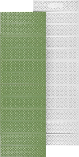 Folding foam sleeping mat with reflective layer green
