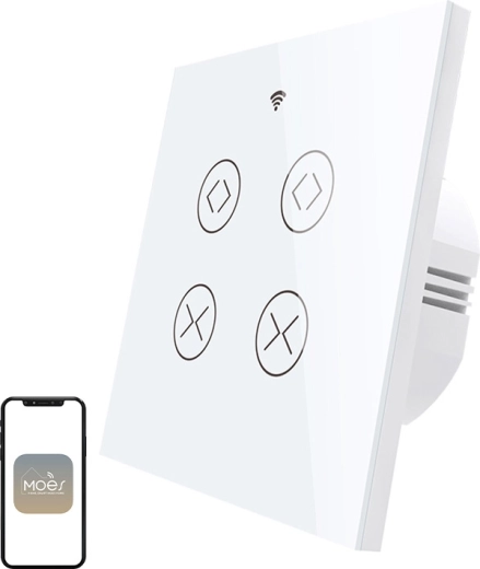 Smart dual-channel shutter switch Moes