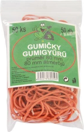 Guminės juostelės 80 mm – pakuotė 50 vnt.