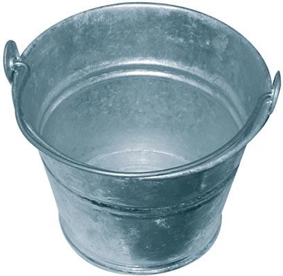 Mini kibirėlis 1 l iš cinkuoto plieno