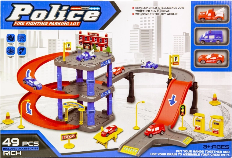 Police parking garage with 3 cars - 1 piece