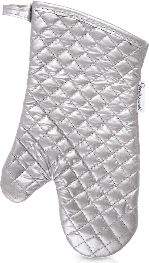 Medvilninė virtuvinė pirštinė, sidabrinė, 33 cm