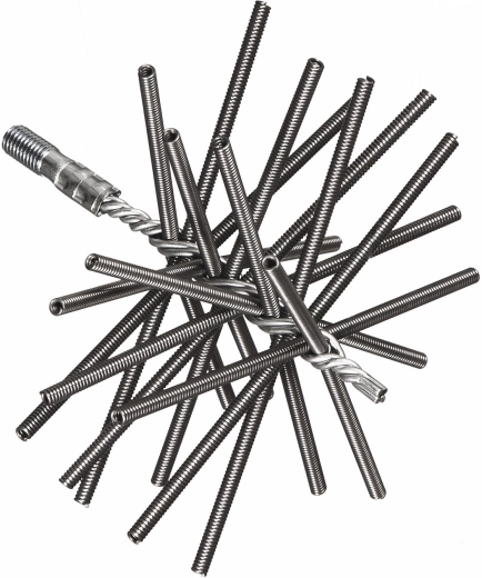 Spring chimney brush 200 mm, steel thread M12