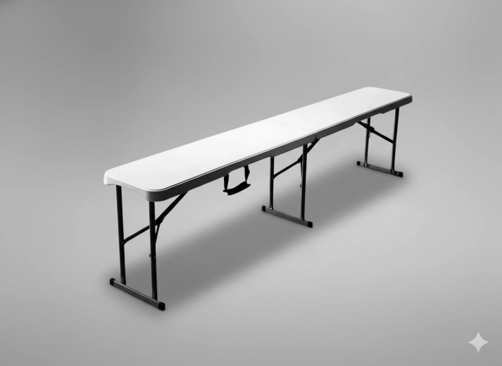 Folding outdoor and catering bench 180 × 28 × 43.5 cm
