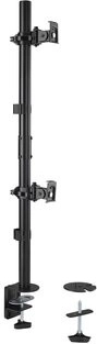 Desktop mount for 2 monitors in a vertical stack (up to 32")