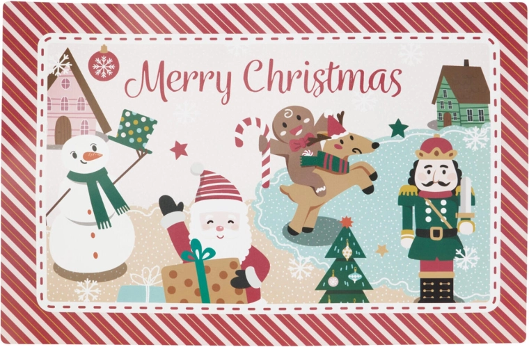 Christmas plastic placemat 43.5 × 28.5 cm