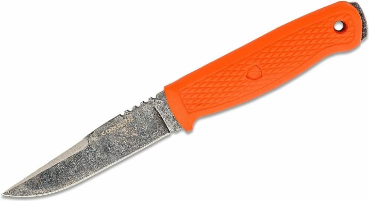Outdoor Knife Condor Bushglider Orange with Sheath, 10.7 cm