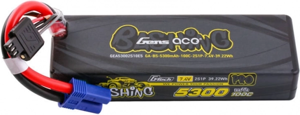 Gens Ace G-Tech LiPo baterija 5300 mAh 7,4 V 100C 2S su EC5 jungtimi