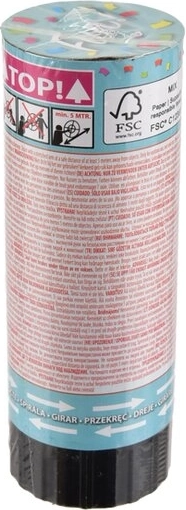 Mini confetti popper in tube 11 cm