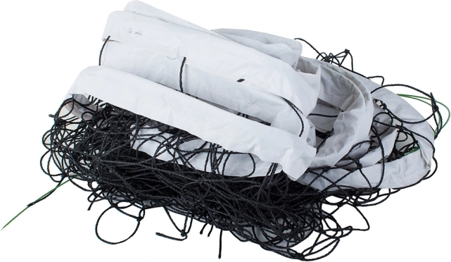 Tinklinio tinklas 9,5 × 1 m su įtempimo trosu ir transportavimo krepšiu