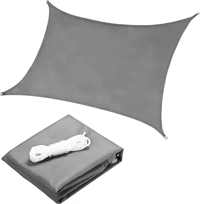 Stačiakampė vandeniui atspari šešėlio uždanga 2 × 3 m ModernHome – pilka
