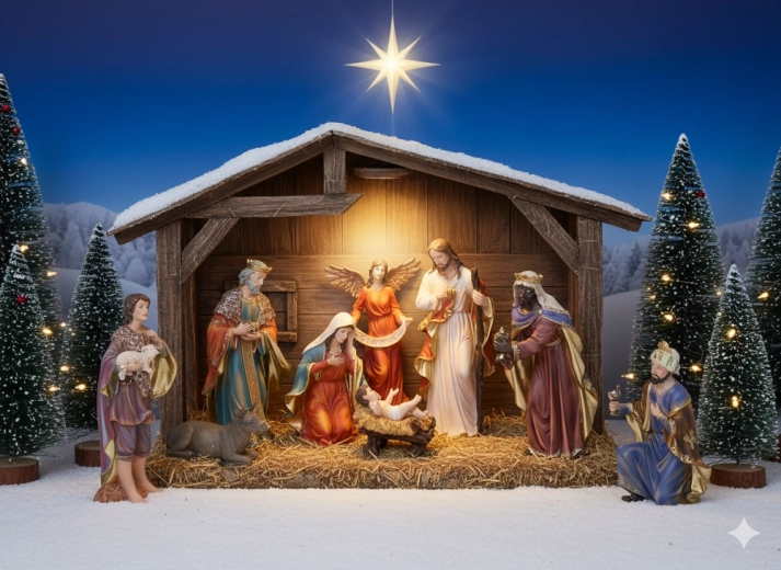 Christmas nativity set – set of 11 polyresin figurines up to 46 cm