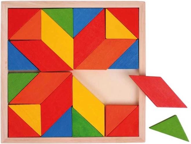 Bigjigs Toys medinė spalvota mozaika