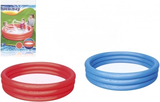 Vaikiškas pripučiamas baseinėlis raudonas 152x30 cm Bestway su remonto lopu
