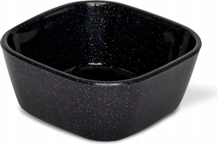 Juodas kvadratinis dubenėlis padažams 100 ml 7 × 7 × 3 cm