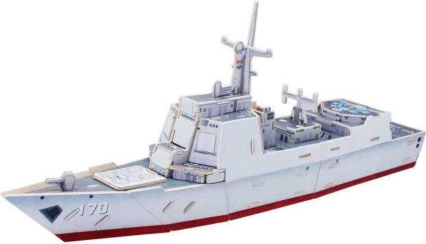 Robotime 3D dėlionė – torpedinis minininkas Tipas 052C, spalvota