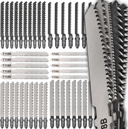 Renew Force T-shank jigsaw blade set 50 pcs for wood, metal and plastic