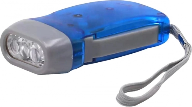 Kišeninis kinetinis žibintuvėlis su dinamometru, 3x LED