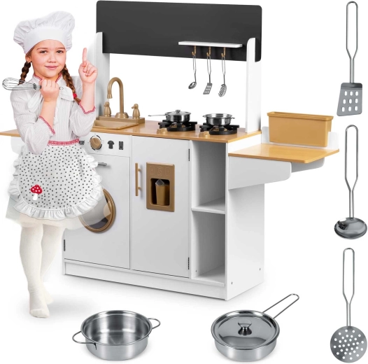 RICOKIDS Wooden Play Kitchen with Accessories