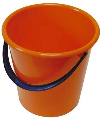 Plastikinis kibiras su matavimo skale 12 l – spalvų miksas