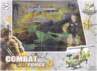 Karinė rinkinio su patranka vaikams