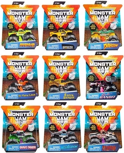 Monster Jam kolekcinis metalinis monster truck modelis 1:64, asorti